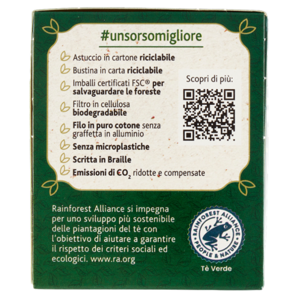 Sir Winston Tea Tè Verde con Matcha 20 x 1,75 g