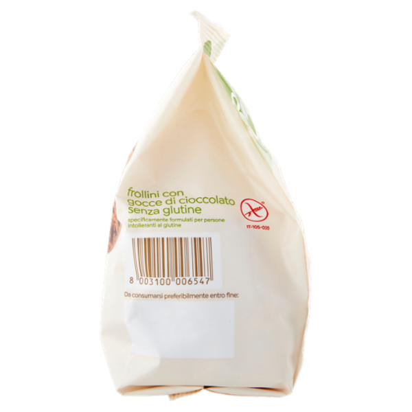 Vivi Bene Senza Glutine Frollini con Gocce di Cioccolato Senza Glutine 200 g