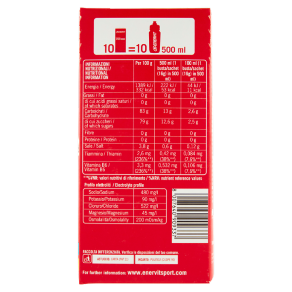 Enervit Instant Sport Drink Lemon Flavour 10 x 16 g