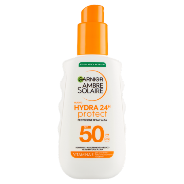 Garnier Ambre Solaire Hydra 24H Protect Protezione Spray Alta SPF50 150 ml