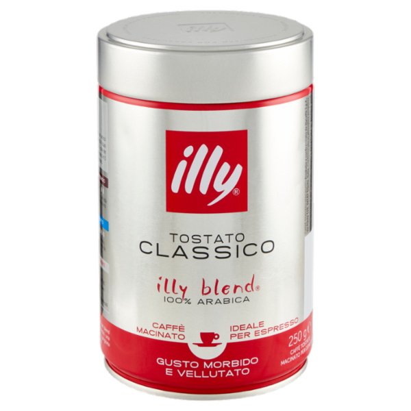 illy Tostato Classico Caffè Macinato Ideale per Espresso 250 g