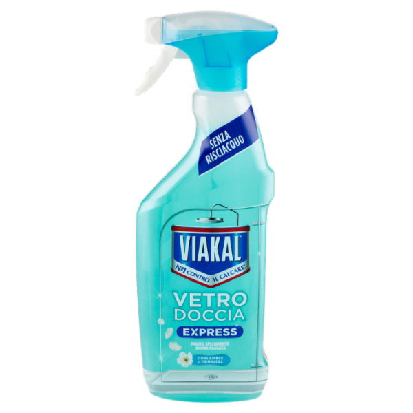 Viakal Vetro Doccia Express Fiore Bianco di Primavera 470 ml