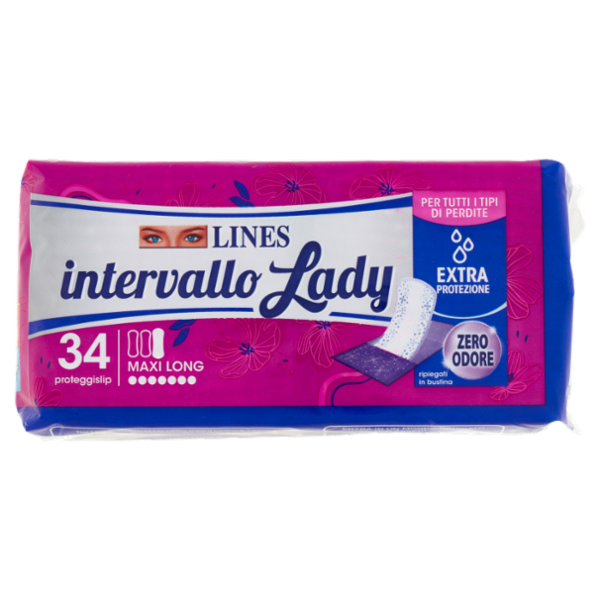 Lines intervallo Lady proteggislip Maxi Long Ripiegato 34 pz