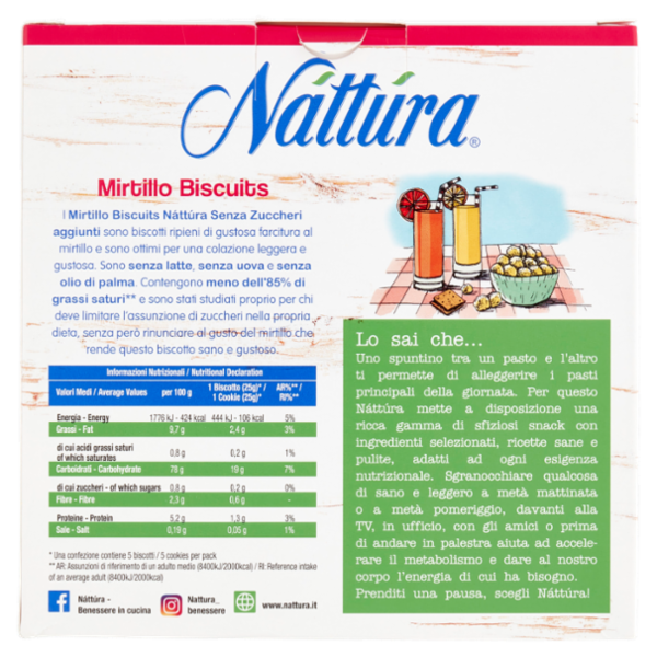 Náttúra Mirtillo Biscuits 5 x 25 g