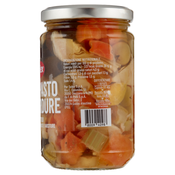 Selex Antipasto di Verdure in Olio di Semi di Girasole 280 g