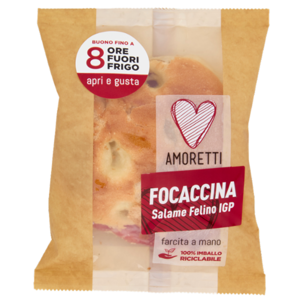 Amoretti Focaccina Salame Felino IGP 80 g