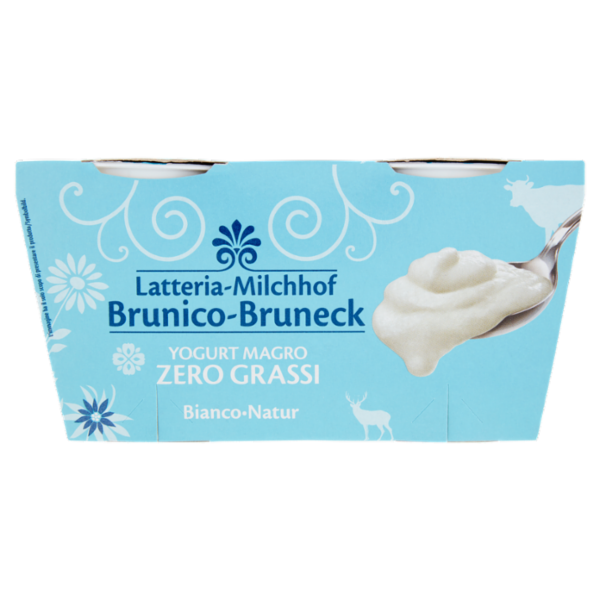 Latteria Brunico Yogurt Magro Zero Grassi Bianco 2 x 125 g