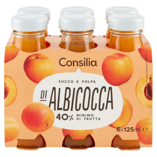 Consilia Succo e Polpa di Albicocca 6x125 ml