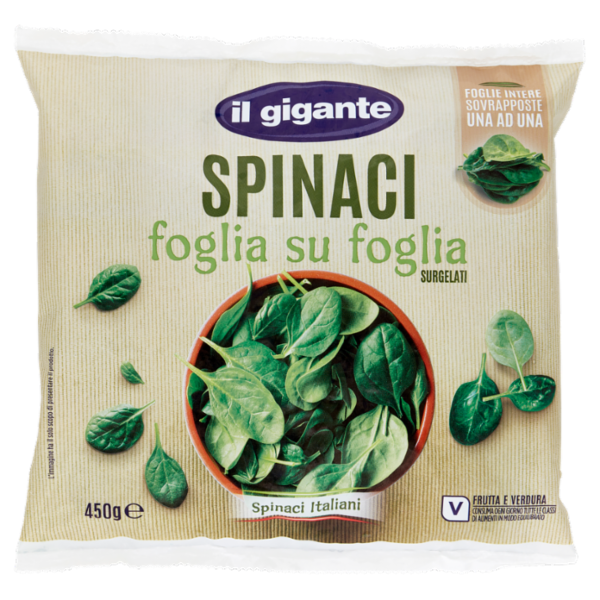 IL GIGANTE Spinaci foglia su foglia Surgelati 450 g
