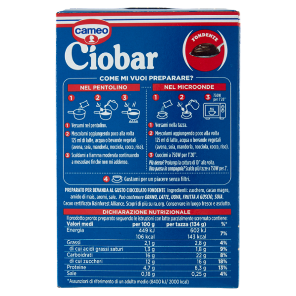 cameo Ciobar Fondente 5 x 23 g