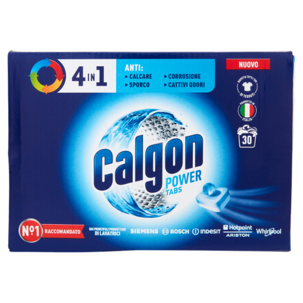Calgon Power Tabs 4in1 Anticalcare lavatrice 30 Tabs 390 gr