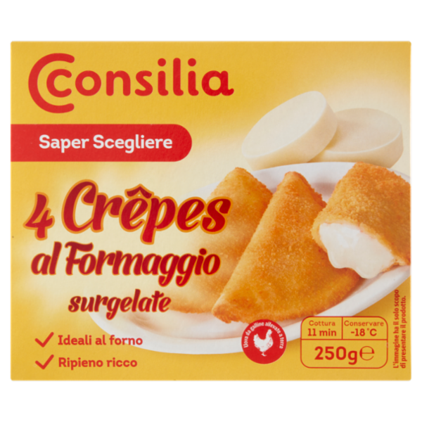 Consilia Saper Scegliere 4 Crêpes al Formaggio surgelate 250 g