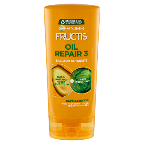 Garnier Balsamo Fructis Oil Repair, per Capelli Secchi, Crespi o Spenti, 200 ml