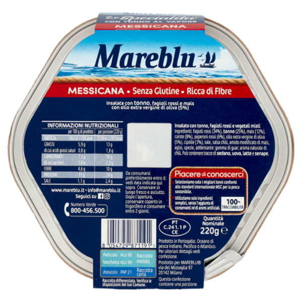 Mareblu Le Specialità con Tonno al Vapore Messicana 220 g