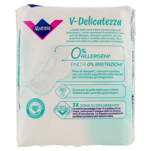 Nuvenia PureSensitive Ultra Notte con Ali 8 pz