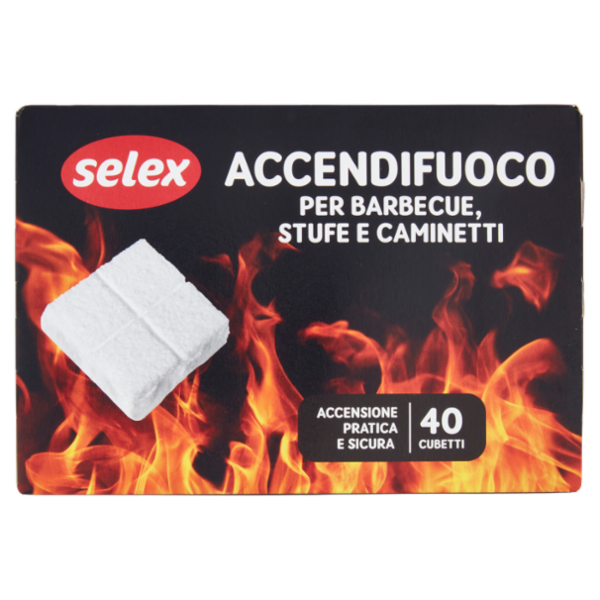Selex Accendifuoco Cubetti 40 pezzi