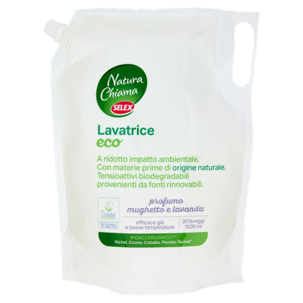 Selex Natura Chiama Detersivo per Lavatrice Liquido Eco 30 Lavaggi 1,5 L