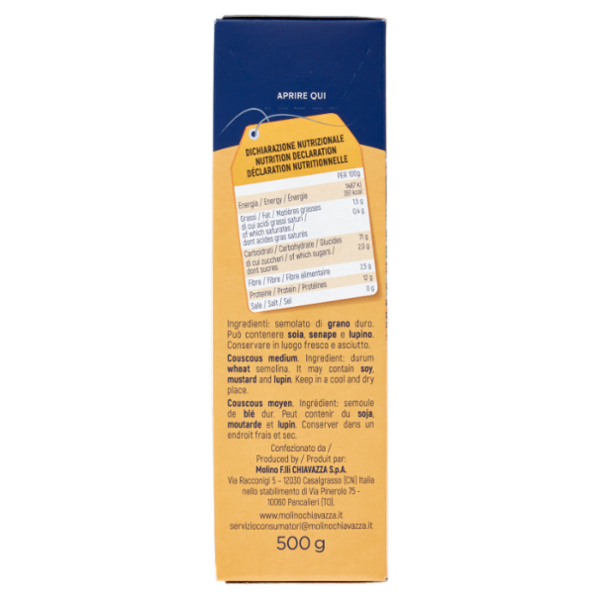 il Molino Chiavazza Couscous Grana Media 500 g