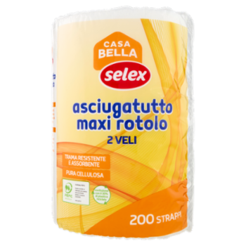 Selex Casa Bella Asciugatutto 2 Veli Super Rotolo 200 Strappi