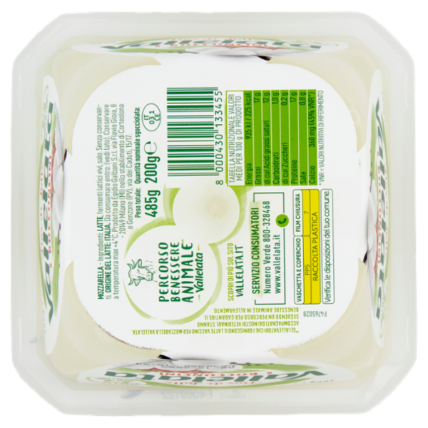 Vallelata Fior di Latte 8 Bocconcini 200 g