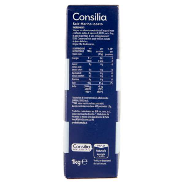 Consilia Sale Marino Iodato Grosso 1 kg