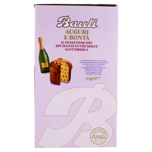 Bauli Auguri e Bontà Panettone Bauli 700 g + Spumante Cuvée dolce Sant'Orsola 75 cl