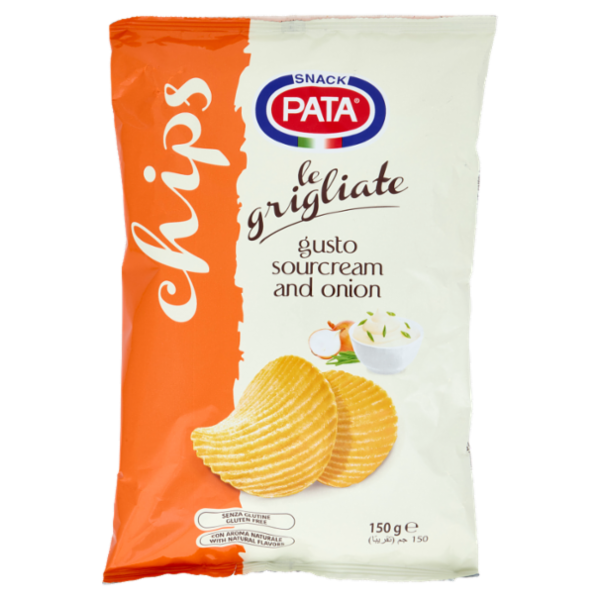 Pata chips le grigliate gusto sour cream and onion 150 g