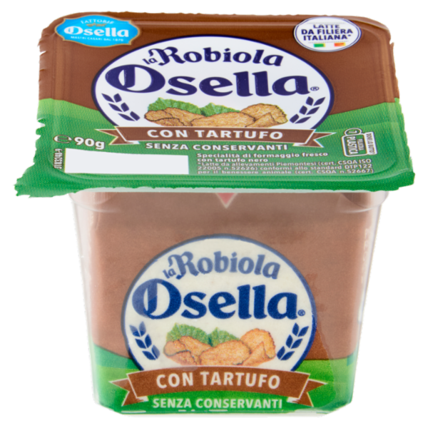 Fattorie Osella la Robiola Osella specialità di formaggio fresco con Tartufo­ 90 g