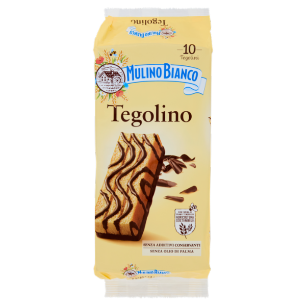 Mulino Bianco Tegolino Merenda senza Additivi Conservanti 10 pezzi 350 g