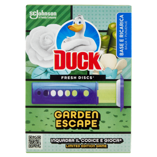 Duck Fresh Discs - Base per Dischi Gel Igienizzanti WC, Fragranza Rosa e Fiori di Loto 36ml