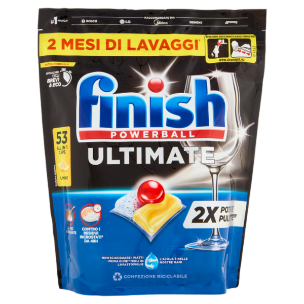 Finish Ultimate Limone pastiglie lavastoviglie 53 lavaggi 683,7 g