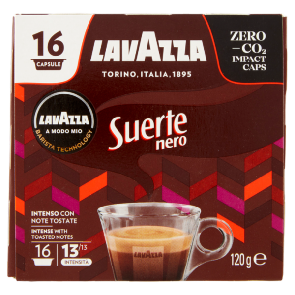Lavazza A Modo Mio Suerte nero 16 Capsule 120 g