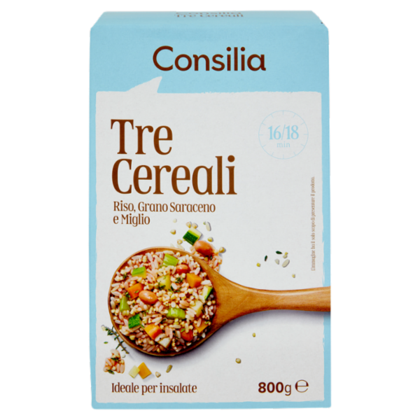 Consilia 3 Cereali Riso, Grano Saraceno e Miglio 800 g