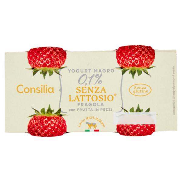 Consilia Yogurt Magro Senza Lattosio Fragola 2x125 g