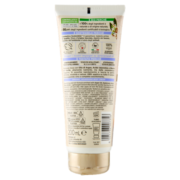 I Provenzali Bio Crema Corpo Biologica Argan 200 ml