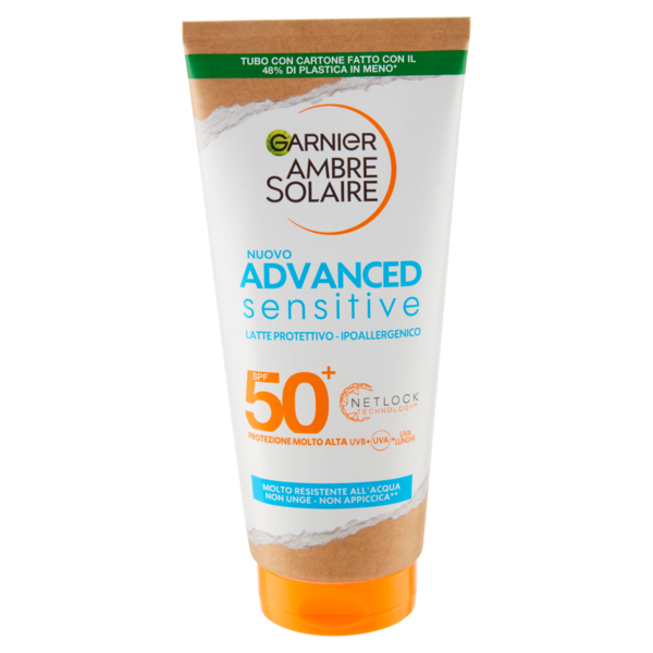 Garnier Ambre Solaire Latte Solare Protettivo Sensitive Advanced SPF50+ 200 ml
