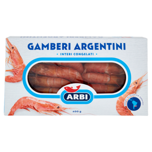 Arbi Gamberi Argentini Interi Congelati 400 g
