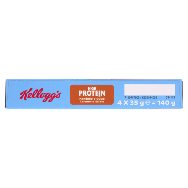Kellogg's High Protein 26% Mandorle e Gusto Caramello Salato 4 x 35 g