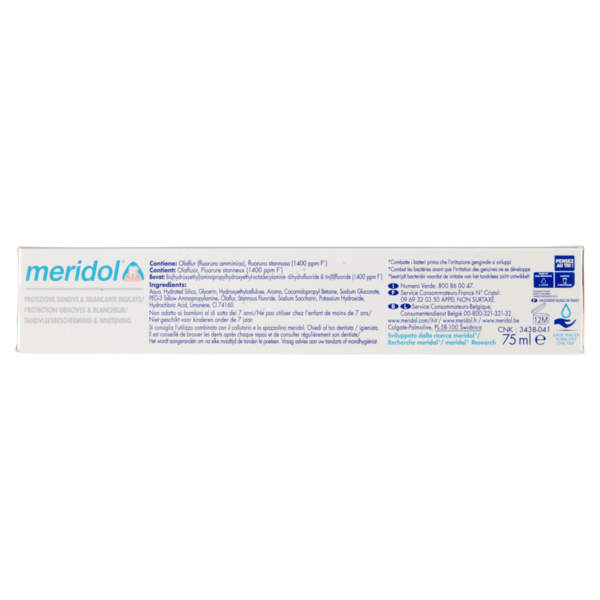 meridol dentifricio Sbiancante Delicato e Protezione Gengive 75ml