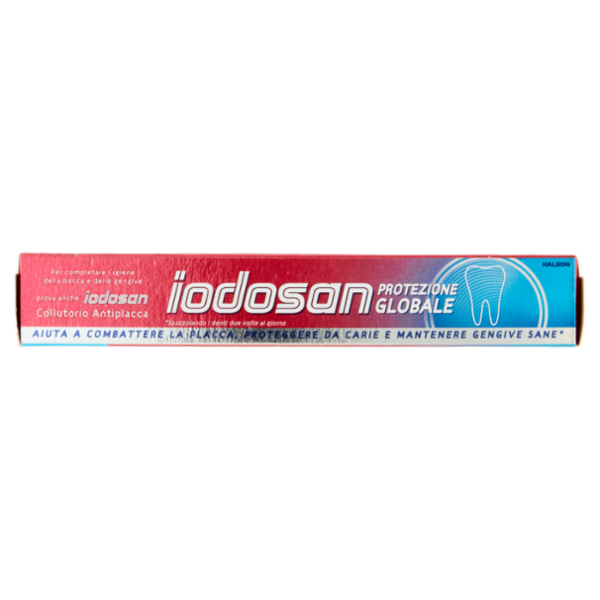 Iodosan Protezione Globale dentifricio con fluoro gengive sane combatte placca e carie 75 ml