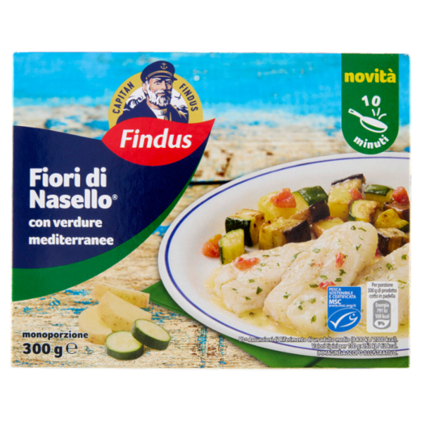 Capitan Findus Fiori Di Nasello con verdure mediterranee 300 g
