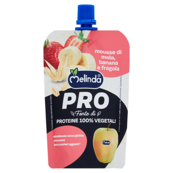 Melinda Pro mousse di mela, banana e fragola 100 g