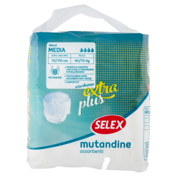 Selex Mutandine Assorbenti Pants Extra Plus Misura Medium 8 pezzi
