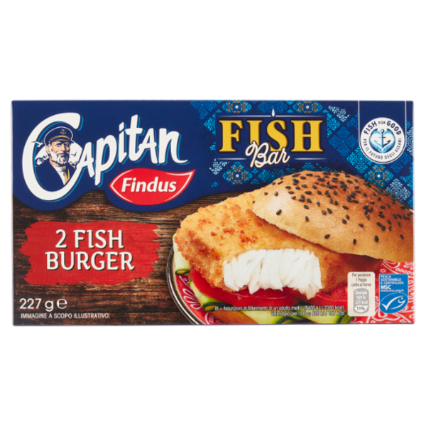 Capitan Findus Fish Bar 2 Fish Burger 227 g