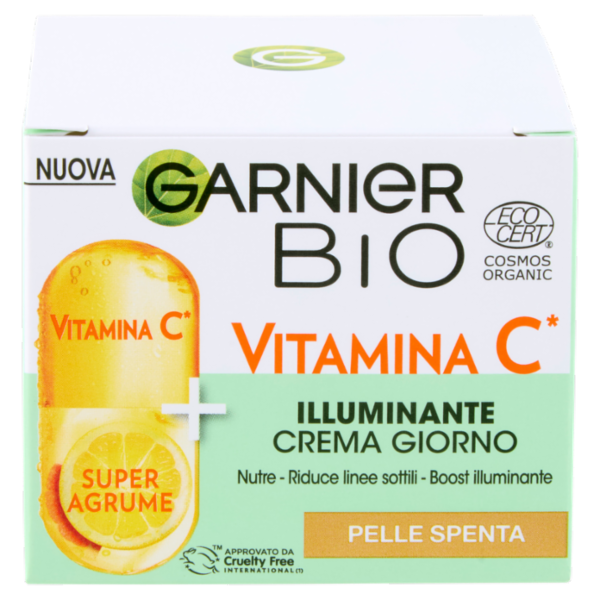 Garnier Bio Vitamina C* Illuminante Crema Giorno Pelle Spenta, 50 ml