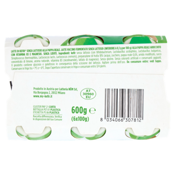Milk Kefir Plus Energia Pappa Reale 6 x 100 g