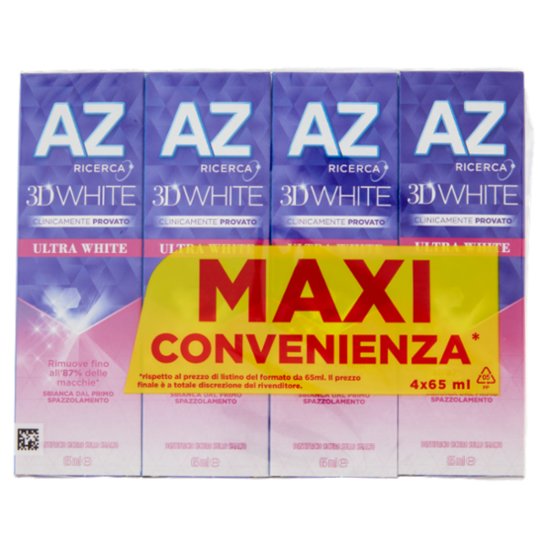 AZ Dentifricio 3D White Ultra White 4x65 ml