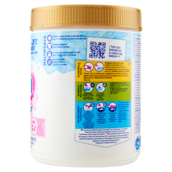 Vanish Oxi Action Multipower Polvere bianca Smacchiatore bucato 1 kg