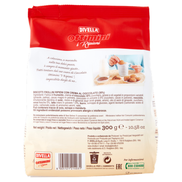 Divella Ottimini i Ripieni Cuor di Cioccolato 300 g
