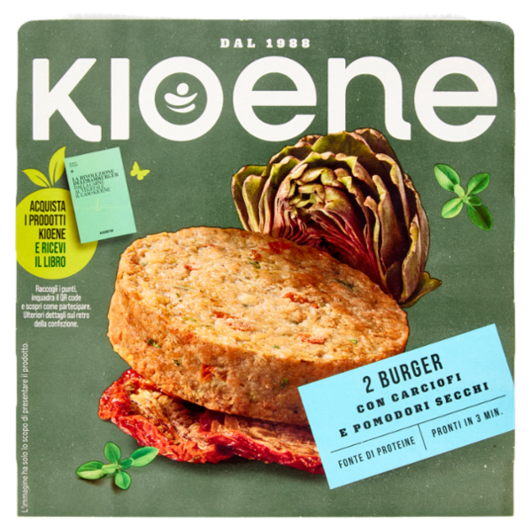 Kioene 2 Burger con Carciofi e Pomodori Secchi 200 g